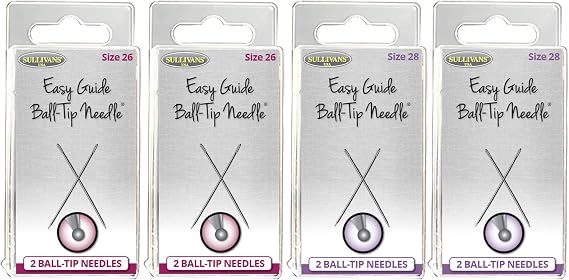 The Easy Guide Ball-Tip Needles Size 26 and Size 28 Bundle, 4 Packages, 8 Needles