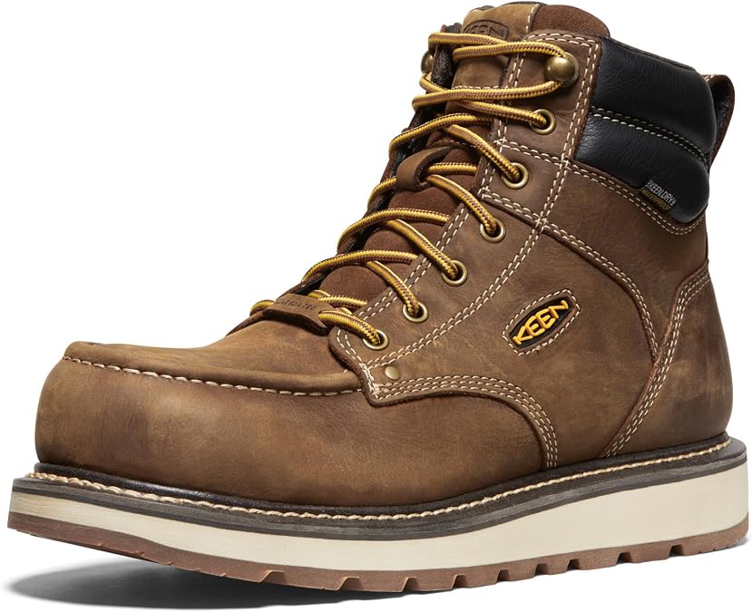 Keen Utility 建設用ブーツ。 Cincinnati 6” Composite Toe Waterproof Wedge Work Boot メンズ