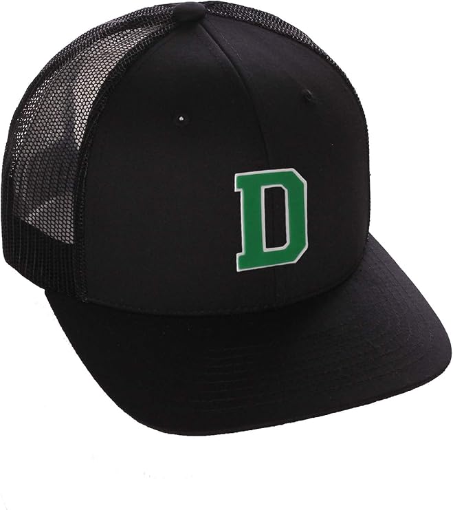I&W Hatgear Mens 6-Panel Trucker Cap Mid-Profile A-Z Varsity Initial Hat