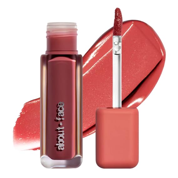 about-face Blur Matte Lip Plump | Matte Lipstick | Rosy Peach | 0.2oz | Liquid Lipstick | Soft Matte Plumping Finish | Hydrating, Vegan & Cruelty Free Clean Beauty | Coquette