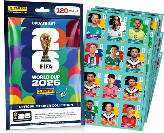 XXL Fan Starter Set World Cup 2026 - Original Panini Sticker + Sticker + Special - for Collecting & Exchanging - World Cup (Update Set)