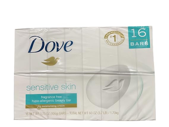 Unilever Dove Sensitive Bar 3 75 oz 16 Bars