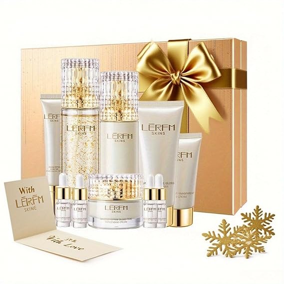 Korean Skincare Set - 10pcs - Face Care with Collagen, Niacinamide, Hyaluronic Acid - Smoothing Skin & Firming Skin,Hydrating Skincare kit Include Toner, Serum, Lotion, Eye Cream, Face Cream