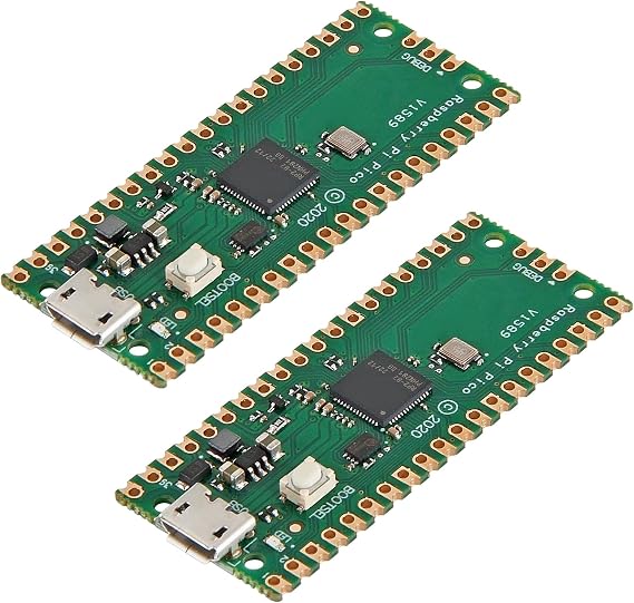 2Pcs RP2040 Dual-Core Cortex M0+ Processor for Raspberry Pi Pico Development Board 2MB Flash Supports C/C++/Python SPI/I2C/UART Interfaces