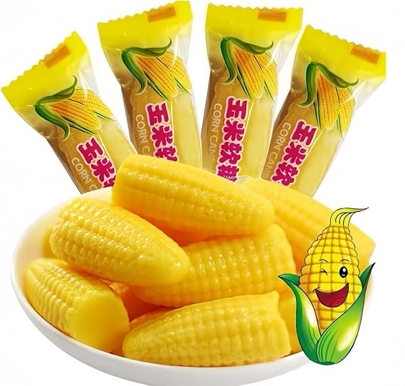Sweet flavored soft candys or jelly candyss bulk candy natural corn 500g Delicious desserts Suitable for parties