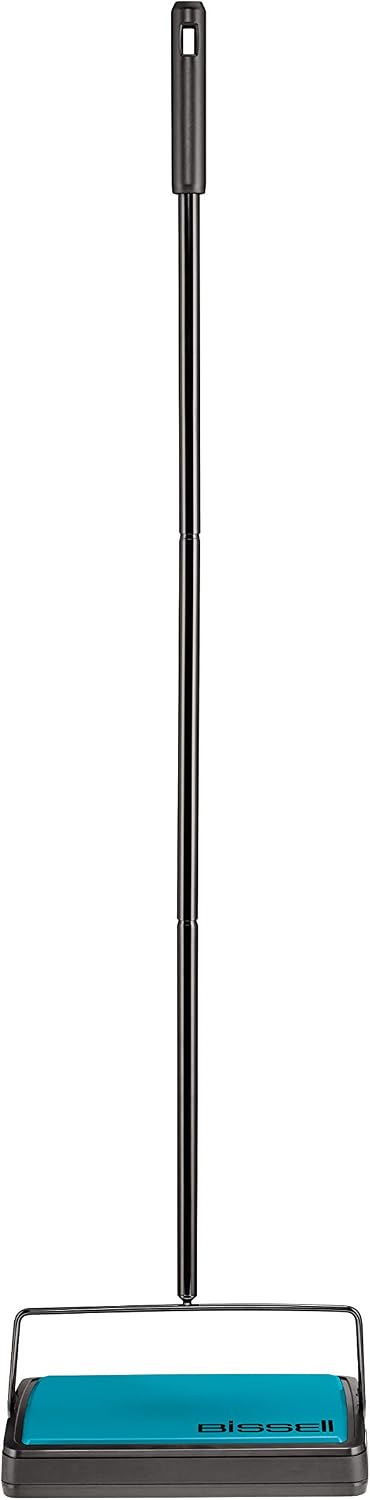 Bissell Easy Sweep Compact Carpet and Floor Sweeper, 2484A, Teal