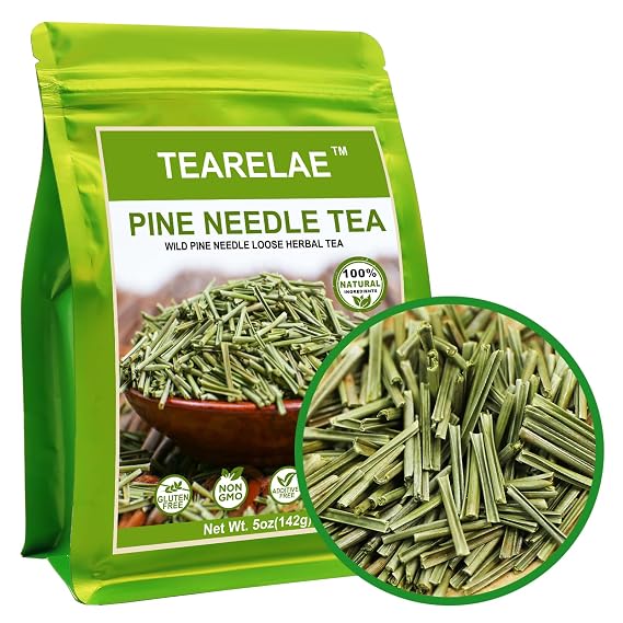 TEARELAE Pine Needle Tea, Dried Masson Pine Loose Leaf, 5oz/142g