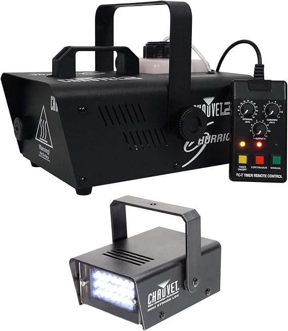 Chauvet DJ H1200 Hurricane 1200 Compact Fog Machine W/Remote Timer+Strobe Light