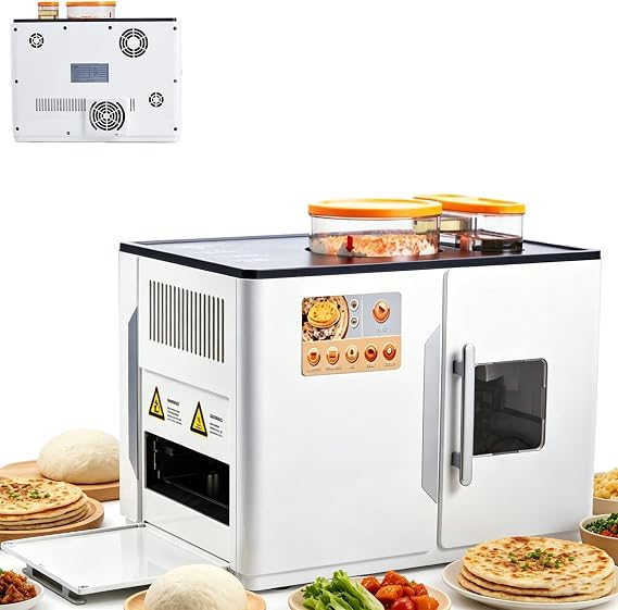 Automatic Roti Maker, Intelligent Chapati & Tortilla Machine with LED Screen, One-Touch Electric Pancake Maker, Easy To Use, Personalized Customization, for Chapati, Tortillas & Corncakes