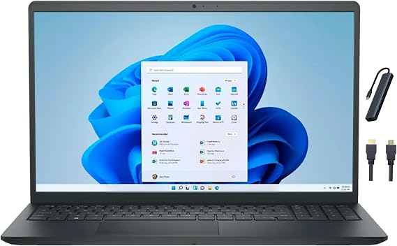 Dell Inspiron 3535 15.6'' FHD Touch Laptop, Intel Core i5-1334U Processor, 8GB DDR4 RAM, 1TB SSD, Bluetooth, Wi-Fi6, Windows 11 Home in S Mode, Black with TGY Accessories