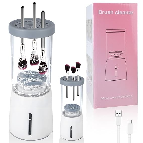 Electric Makeup Brush Cleaner, Automatic Cleaning Tool, IP65 Waterproof Auto Makeup Brush Cleaner, Suitable for Cleaning Makeup Sponges and Brushes