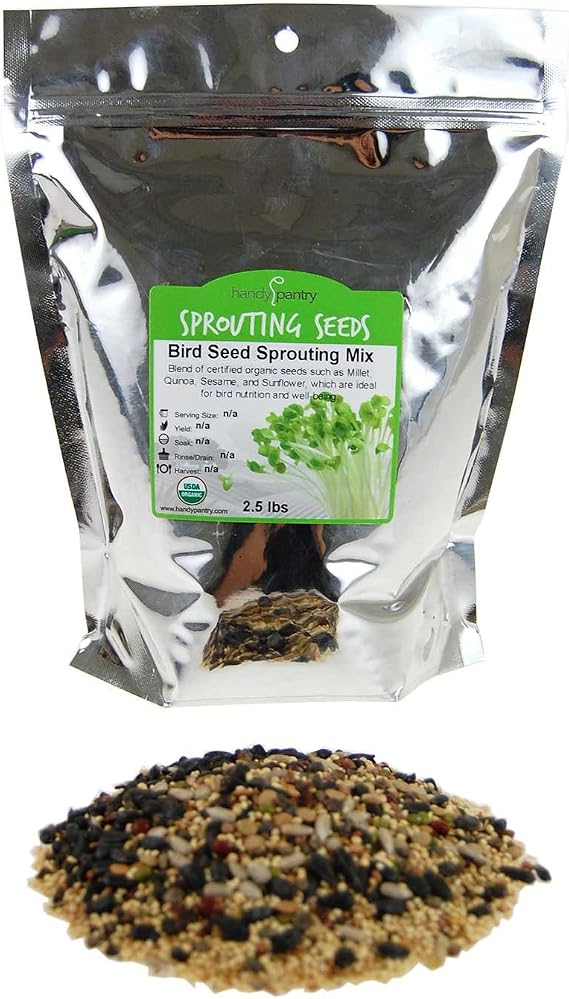 Handy Pantry Organic Birdseed 2.5 Lb Sprouting Bird Seed Mix for Small