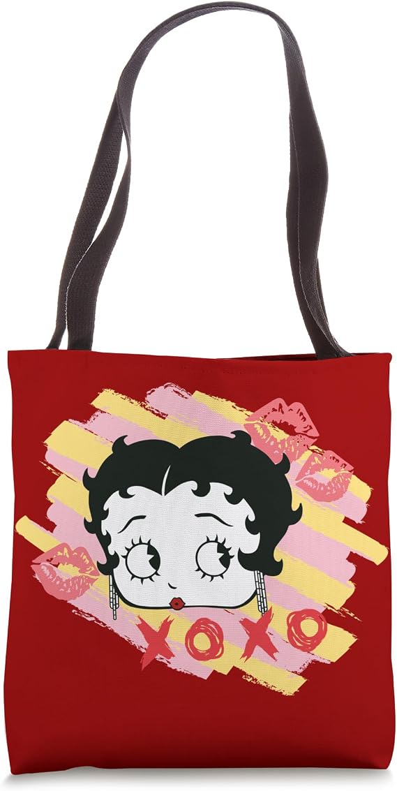 Betty Boop XOXO Lipstick Marks Tote Bag