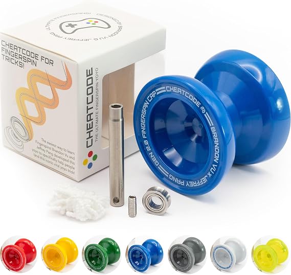 Cheatcode Yoyo by Brandon Vu | Master Fingerspin Tricks | A Responsive & Unresponsive Yo-yo for Kids, Teens & Adults | Great Yo Yo For Beginners | Extra Professional Ball Bearing Kit Included | Offset