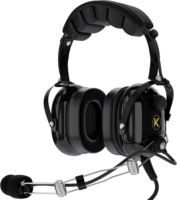 P1 Aviation Pilot Headset for Student Pilots Flight Schools Flight Instructors Features 24 db PNR Rating, Noise Canceling Microphone, Acoustic Foam Ear Cups, AUX Port Input with GA Dual Plugs