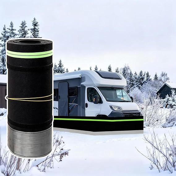 Easy Install RV Skirting for Winter, Camper Insulated Skirt with Reflective Safety Strip, Stainless Mesh Bottom, RV Skirt for Travel Trailer, 5th Wheel(Hight 2.95ft,39ft/12m Length)