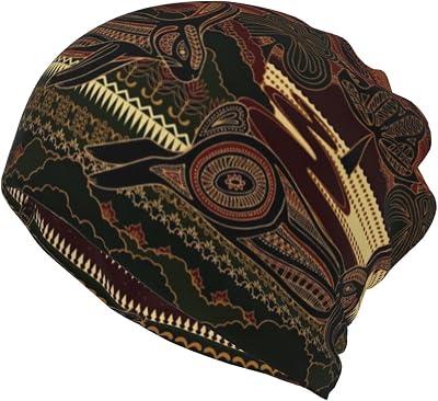 Cute African Tribal Art Multifunction Beanie Hats for Men and Women Winter Warm Hats Knit Hat Scarf Stretch Skull Cap