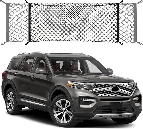 Cargo Trunk Net Compatible with Ford Explorer Base ST XLT 2023 2022 2021 2020 2019 2018 2017 2016 2015 2014 2013 2012 2011 SUV Net Mesh Netting