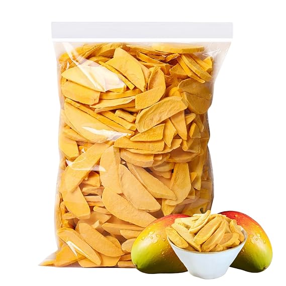 Freeze Dried Mango 5.6oz/160g,Freeze Dried Crispy Fruit for Snacks