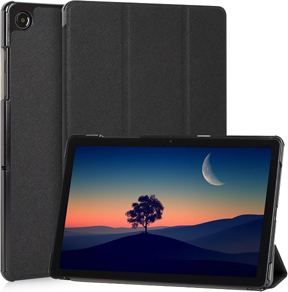Caweet Case for Samsung Galaxy Tab A9+ / A9 Plus 11 Inch 2023, Ultra Slim Lightweight Hard Back Shell Tri-Fold Stand Cover with Atuo Sleep/Wake, Black