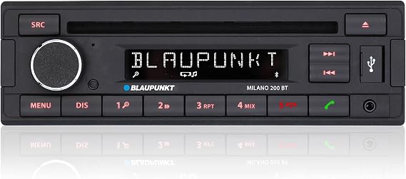 Blaupunkt Milano 200 BT, Black, 1-Din