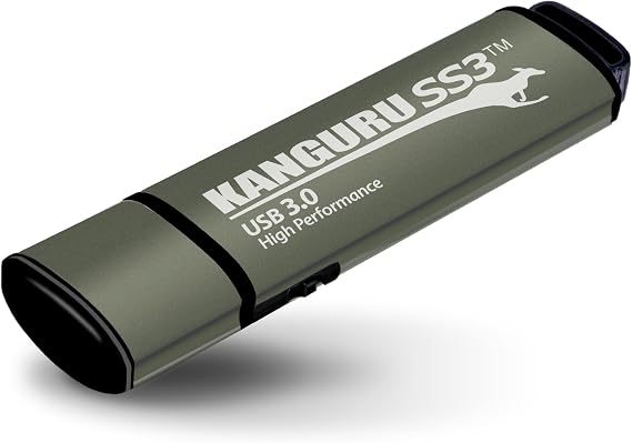 Kanguru SS3 64GB USB Flash Drive - Physical Write Protect Switch SuperSpeed USB 3.0 - Portable