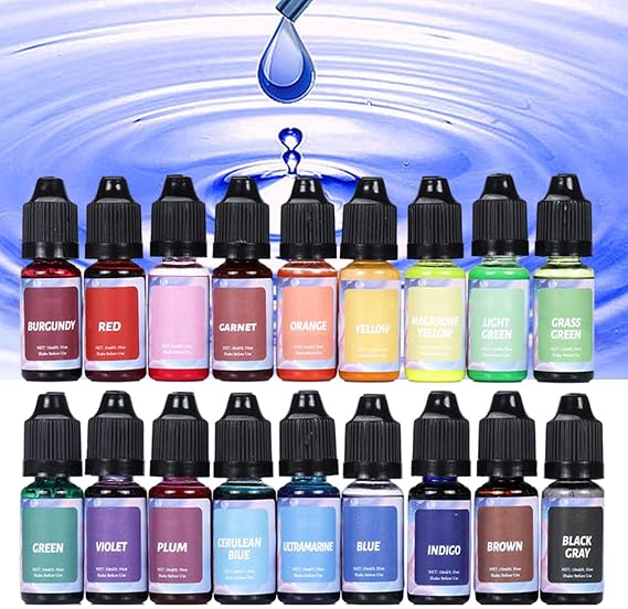 Liquid Candle Dye 18 Or 24 Colors High Concentration Safe Application