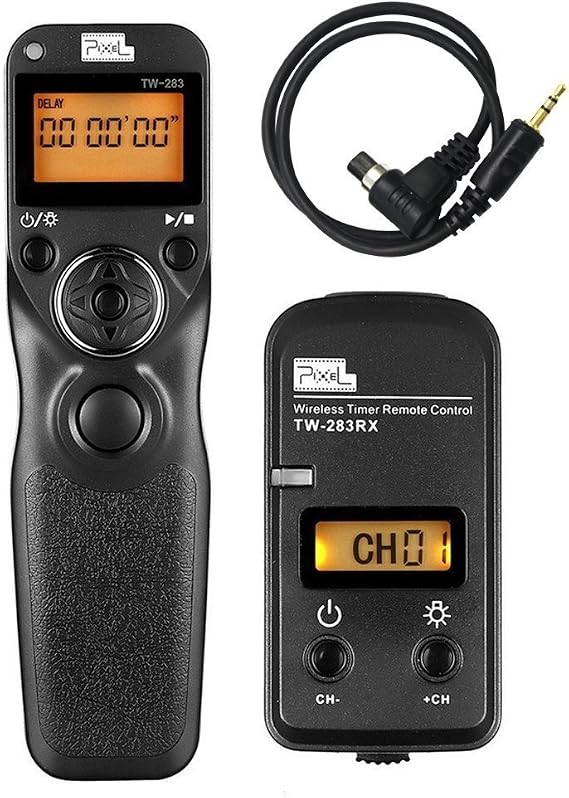 Pixel Timer Shutter Release TW283-N3 Wireless Remote Control for Canon 5D Mark III/ 5D Mark IV/ 5D 6D /7D Mark II/ 7D R5 R5C 50D 40D 30D D60 D30 1DX MARKII