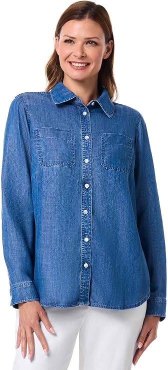 Chambray Long Sleeve Shirt - UPF 50+ Sun Protection - Peninsula