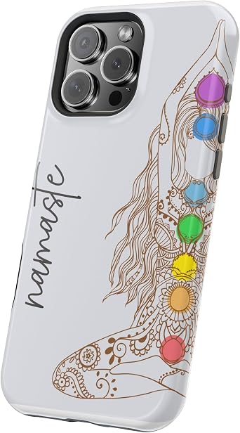 Magnetic Tough Case for Extra Protection, Dual Layer, Polycarbonate/TPU (Yogini) Multicolor