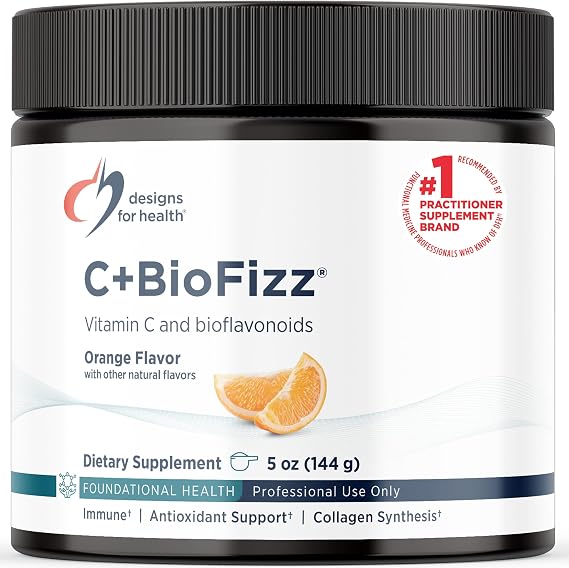 Designs for Health C+BioFizz Fizzy Vitamin C Drink Powder, 36 Servings