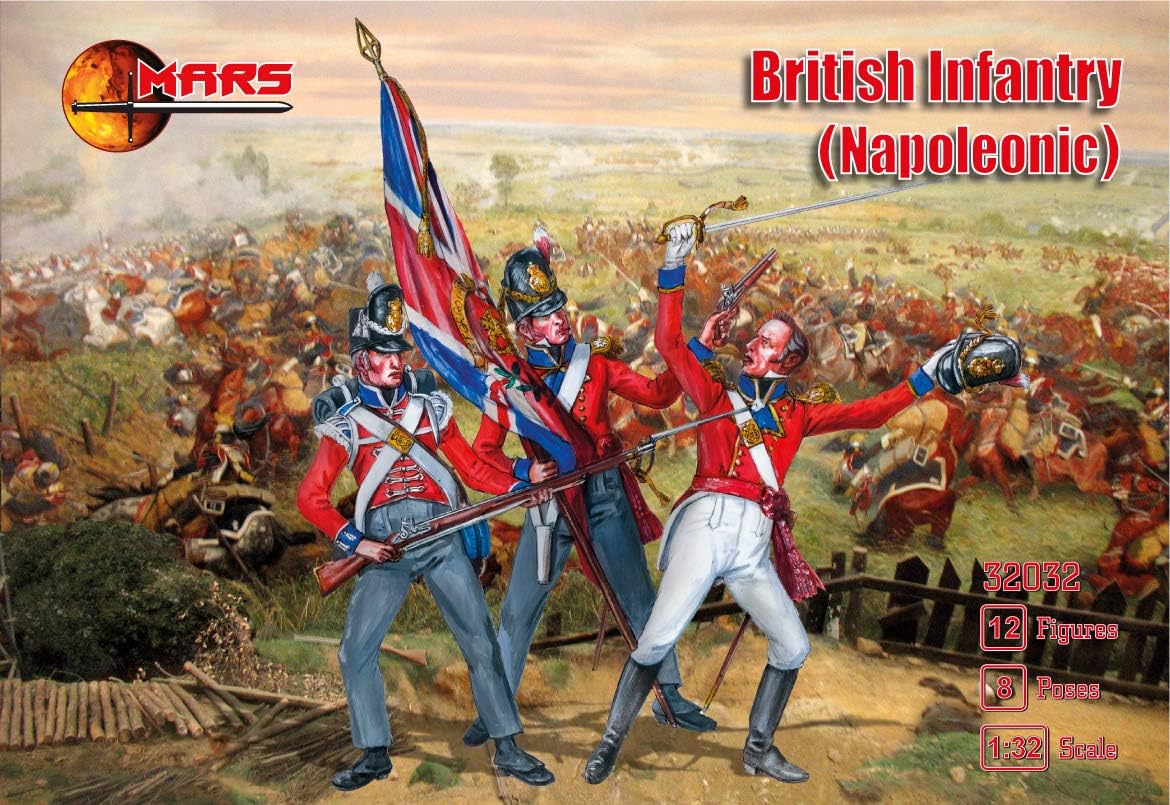 MSF Mars Figures 32032-132 - British Infantry Napoleonic 12 Figures
