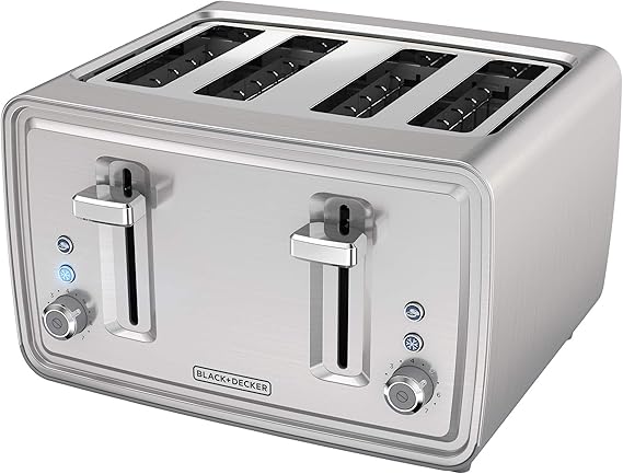 BLACKDECKER 4-Slice Toaster, Stainless Steel, TR4900SSD
