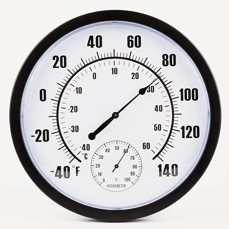 10 Inch Indoor Outdoor Thermometer Hygrometer