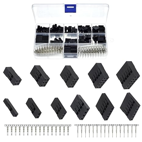 620 Pcs Dupont Connectors, 2.54mm JST SM 1-6 Pin Crimp Housing With Wire, Cable Terminal Pin Header Plug Assortment Kit