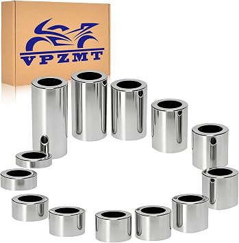 Wheel Axle Spacer Kit I.D. 3/4" (0.75) - O.D. 1-1/8" (1.125) CNC Aluminum for Harley Bobbers Choppers Dyna Softail & Touring Road king Street glide Electra glide Sportster 1200 883,13 PCS