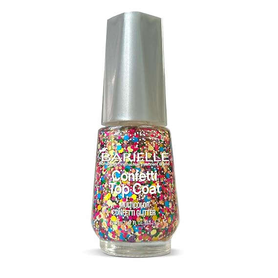 BARIELLE Confetti Top Coat .47 oz. - Multicolor Confetti Glitter Top Coat