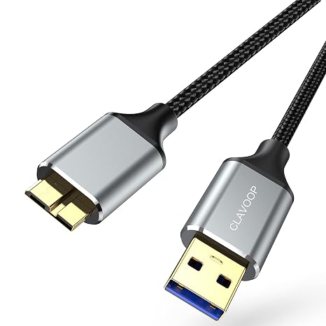 USB 3.0 Micro B Cable 1.5 FT, External Hard Drive Cable 5 Gbps High-Speed