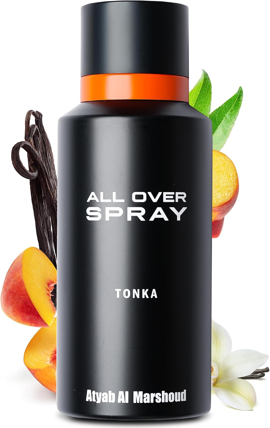 Atyab Al Marshoud Tonka All Over Spray (125 mL) - Long-Lasting (Up to 24 Hours), Unisex Fragrance Mist, Warm Tonka & Vanilla with Cardamom and Peach, Premium All Over Spray for Women & Men