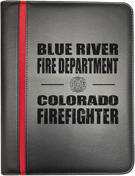 Compatible with Blue River Colorado Fire Departments Firefighter Thin Red Line Firefighters Portfolio Padfolio Organizer Firefighter Prayer Print Thin Red Line Maltese Cross Decal Pack of 1