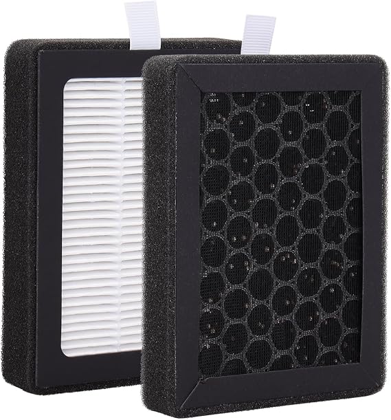 Filter Replacement Fit for Bambu Lab P2S External Exhaust Fan 3D Printer P2S Replacement Filter,Dual-Layer Filtration HEA 13 & Activated Carbon filter, Bamboo P2S Accessories