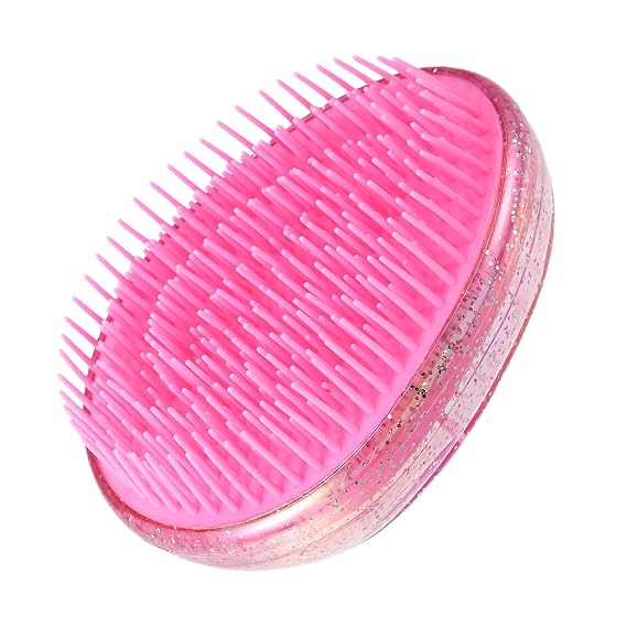 VOCOSTE Hair Brush, Travel Portable Hair Brush, Detangling Hair Brush, Mini Egg Shape Massage Hair Brush for Women, Pink