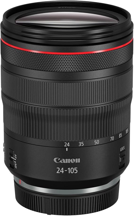 Canon RF 24-105mm f/4L is USM Zoom Lens, Black, Compatible with EOS R Series Mirrorless Cameras