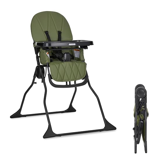 Dream On Me Snack and Stow Highchair | Adjustable Feeding Chair with Removable Tray, Lightweight, Foldable Design, Easy to Clean, Perfect for Toddlers & Infants