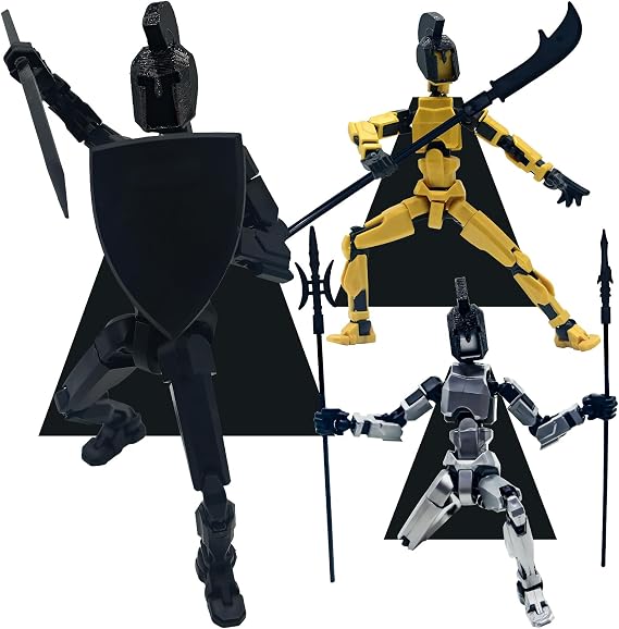 (Assembly Completed 3D Printed Figure T13 Dummy 13 Action Figure Titan 13 Robot 13 Action Figure Desktop Decorations for Game Lovers.