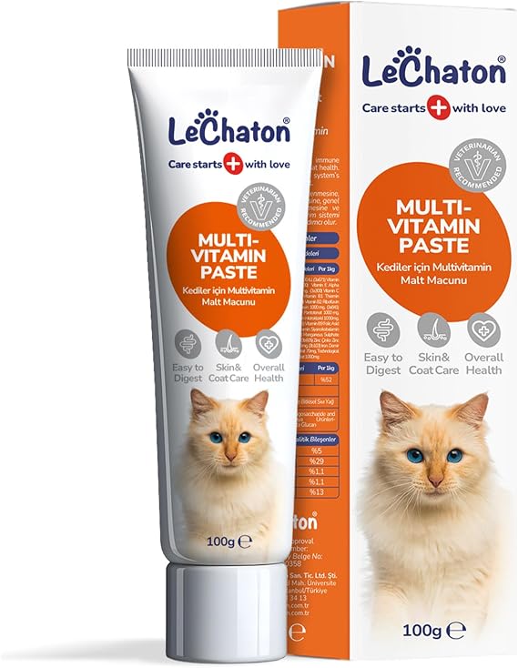 Cat Multivitamin Malt Paste - Taurine Biotin Cat Malt Anti-Feather - 100 gr