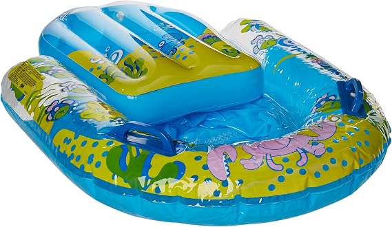 SwimSchool Infant Baby Pool Floats, Free Swimming, Super Buoyant Ages 6-24 Months Multiple Colors/Styles Adjustable Canopies and Seats, Splash & Play Baby Floaties