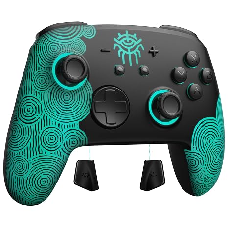 Switch 2 Pro Controller Hall Effect for Switch OLED/2, Wireless Switch Remote with NFC, Firefly Bluetooth Hidden Glow RGB Gamepad with Wake Up,Turbo,Macro Back Buttons,Gyro,Motion & Vibration Control