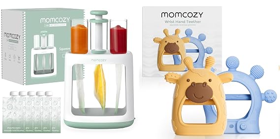 Momcozy Squeeze Station,Baby Food Maker and Baby Teether Toys