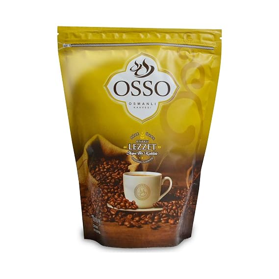 THT Premium Quality Ottoman Coffee ,Handmade Fine Ground Arabica,Handmade Grounded Coffee with Milk,8 different flavors, By Osmanl 500gr 17.6 oz Vegan, Halal ,Fresh Roasted
